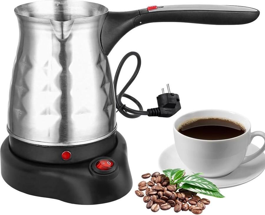 Elektrisch Turks Koffiezetapparaat met Handvat 500 ml Roestvrij Staal