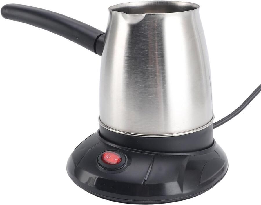 Elektrische Turkse Koffiepot 500ml RVS Koffiezetter met Antislip Basis en Afneembare Handgreep voor Thuisgebruik Ideaal voor Koffie Thee en Melk