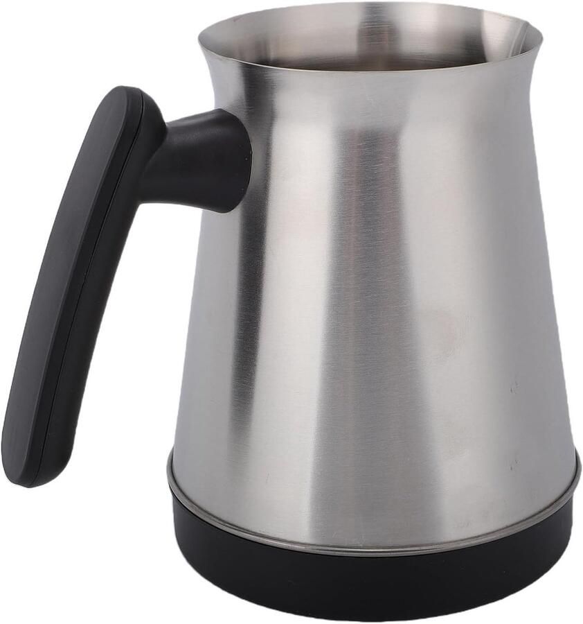 Elektrische Turkse Koffiepot Koffiezetter Mokapot Thuis Koffie Zetten Dubbel Beveiligingssysteem 600 ml Zilver