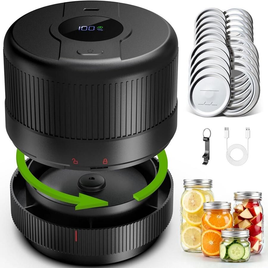 Elektrische Vacumeermachine voor Weckpotten met Verschillende Openingmaten