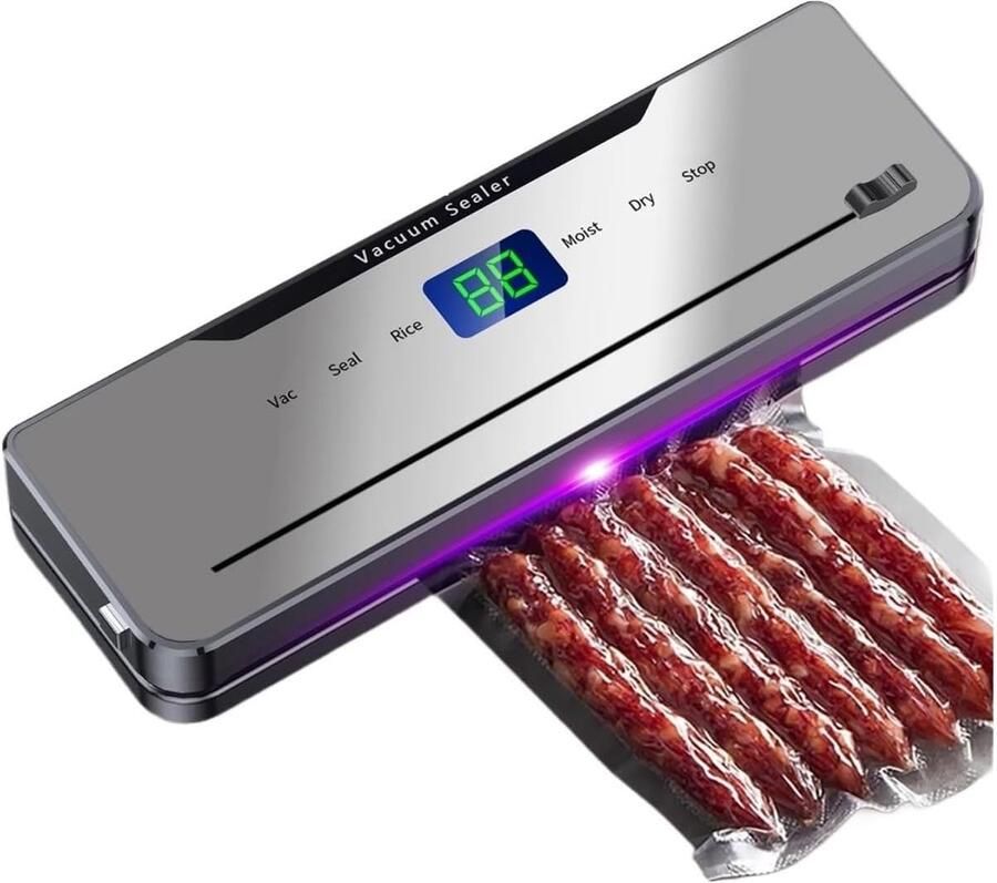 Elektrische vacuümverpakkingsmachine geschikt voor droge en natte levensmiddelen met ingebouwde snijder verpakkingsmachine keuken huishoudelijk gebruik slimme verpakkingsmachine voor voedselzakjes