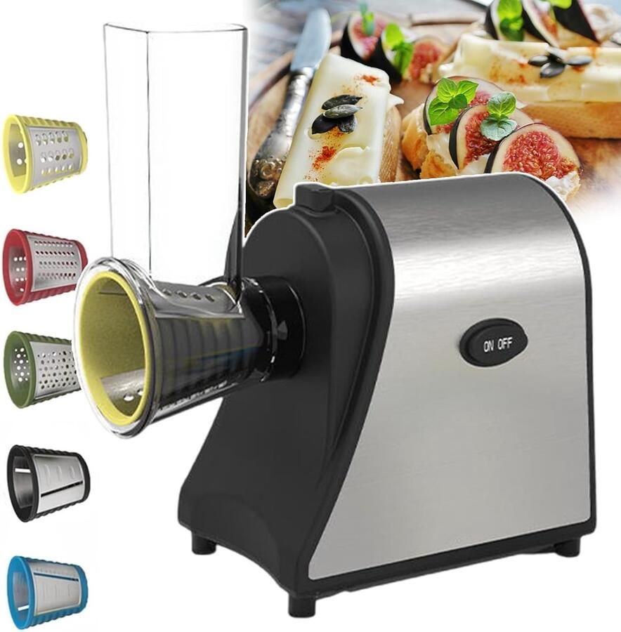 Elektrische Versnipperaar Keukenmachine Rasp Salade Bereiding 5 Gratis Hulpstukken 250W Vermogen