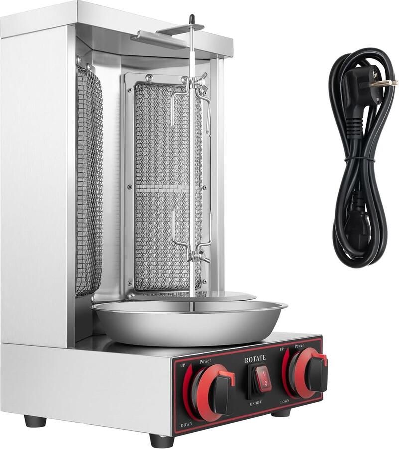 Elektrische Verticale Grill Döner Grill Thuis Grillen 3000 Watt Vermogen 29.5 x 30 x 48.5 cm