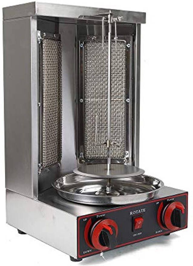 Elektrische verticale grill voor kip en döner 3000 W Tafelgrill en BBQ voor binnen en buiten