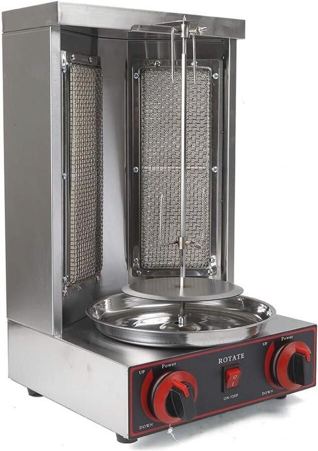 Elektrische verticale grill voor kip en döner 3000 W Tafelgrill en BBQ voor binnen en buiten