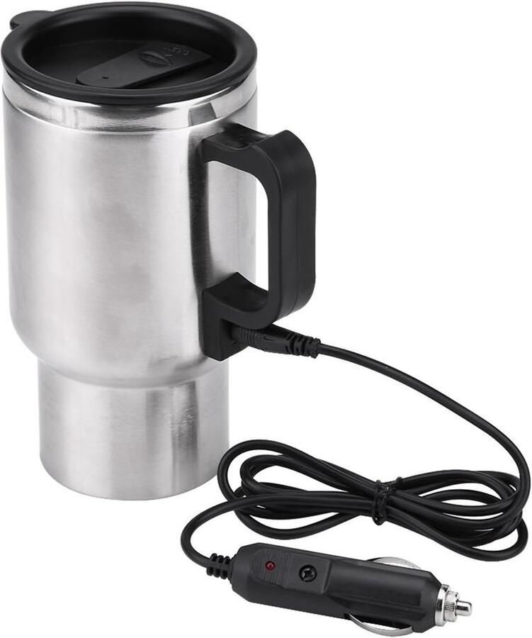 Elektrische Verwarming Fles Roestvrijstalen Verwarming Waterkoker Mok Elektrische Reizen Thermosflessen voor Van Reizen Camping Vrachtwagen