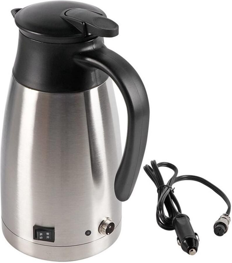 Elektrische verwarmingsketel 12V Waterkoker Auto Waterbeker Waterkoker 1000ml Waterkoker Fles 1000ml 1L met RVS Waterkokers - Foto 1