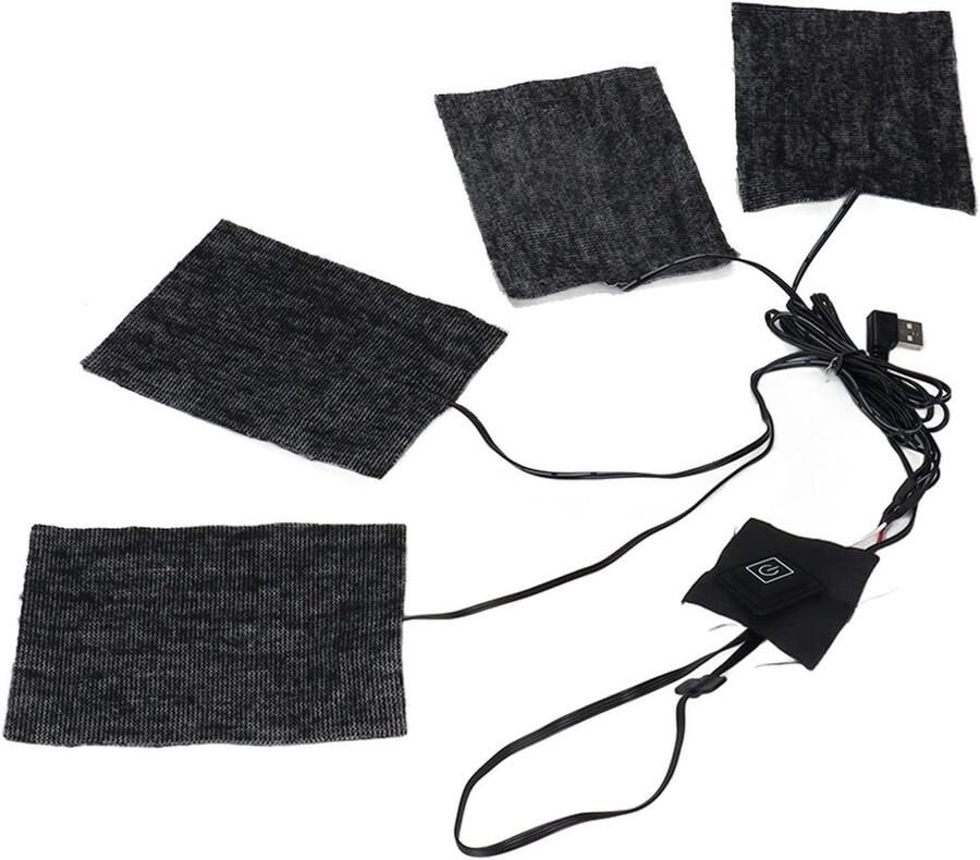 Elektrische Verwarmingskussens Verwarmde Inlegzolen Geleidelijk Opwarmen 3 Warmtestanden 28 x 17 cm Zwart