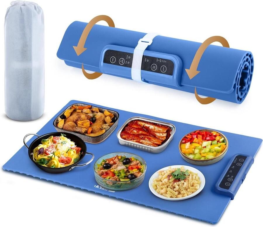 Elektrische Verwarmingsmat Warmhoudmat Buffet Eten Warm Houden Joule Heating Principe Niet Gespecificeerd Blauw