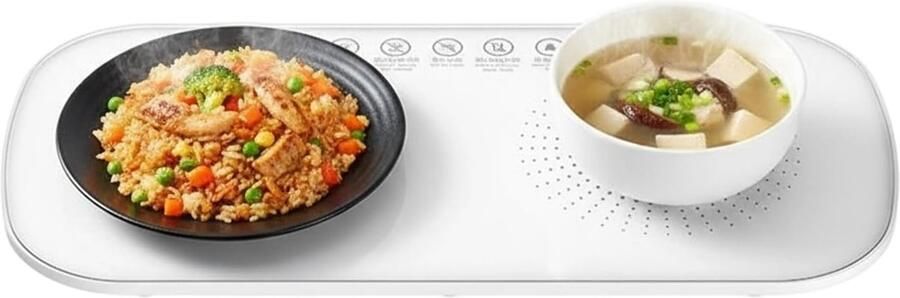 Voedselverwarmer Bordenwarmer Feestdiner Thermische isolatie 30x18 cm Wit