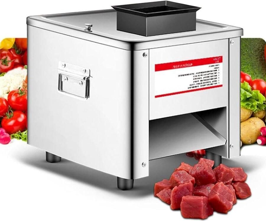 Elektrische Vlees Snijmachine Vlees Snijder Professioneel Snijden Krachtige 850W Motor 2.5mm Snijdikte Zilver