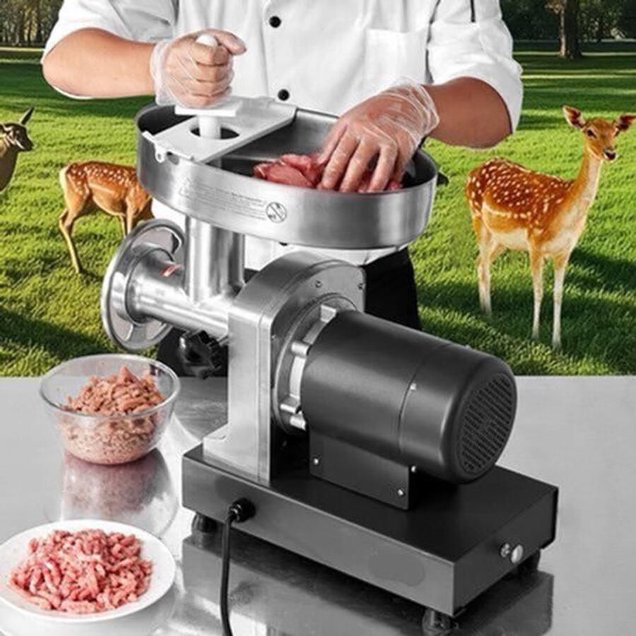 Elektrische Vleesmaler – Vleesmolen – Gehaktmolen – Worstmaker – 350W Motor – RVS Materiaal – 2 7 Kg Per Minuut