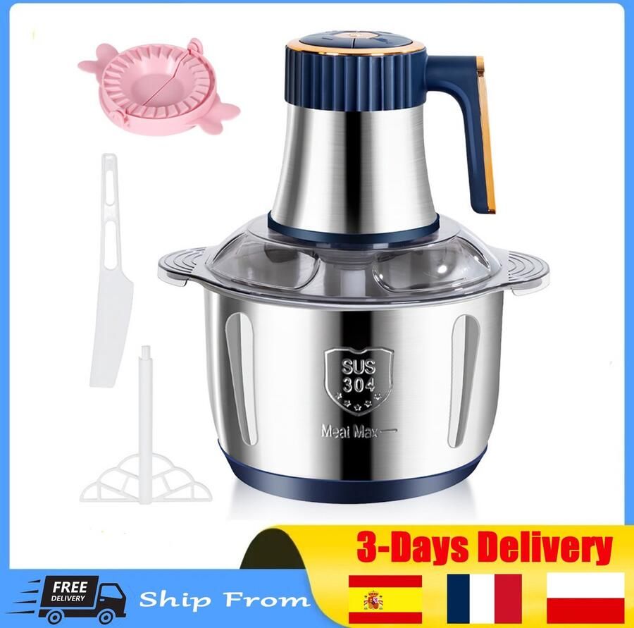 Elektrische Vleesmolen 500W 5 Snelheden 40000 RPM Roestvrijstalen
