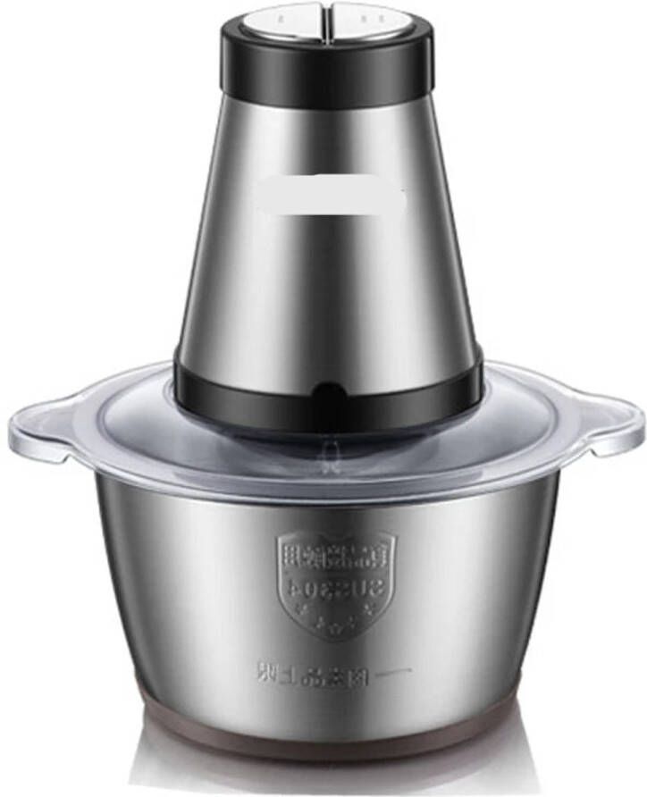 Elektrische Vleesmolen 500W Foodprocessor Hakmolen 2L RVS Keukenmachine 2 Snelheden voor Vlees Noten en Groenten Eenvoudig Schoon te Maken Standaard
