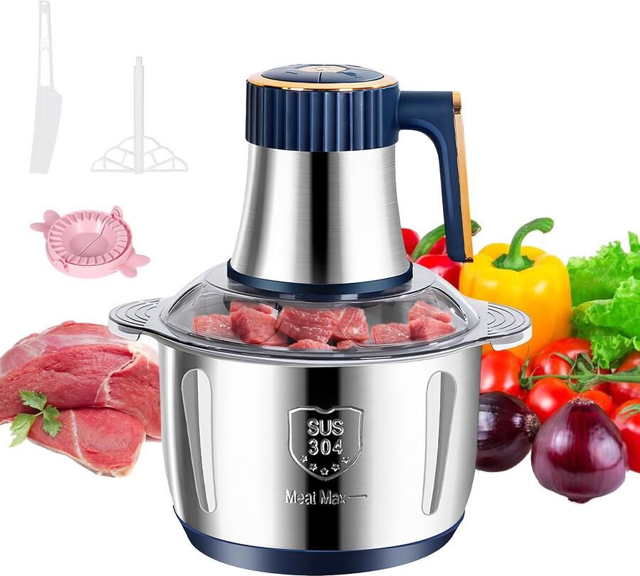 Elektrische Vleesmolen 5L Roestvrij Staal Multifunctioneel Groentesnijder
