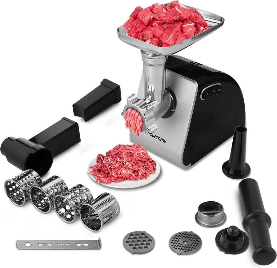 Elektrische Vleesmolen en Groentesnijder 2000W Multifunctioneel