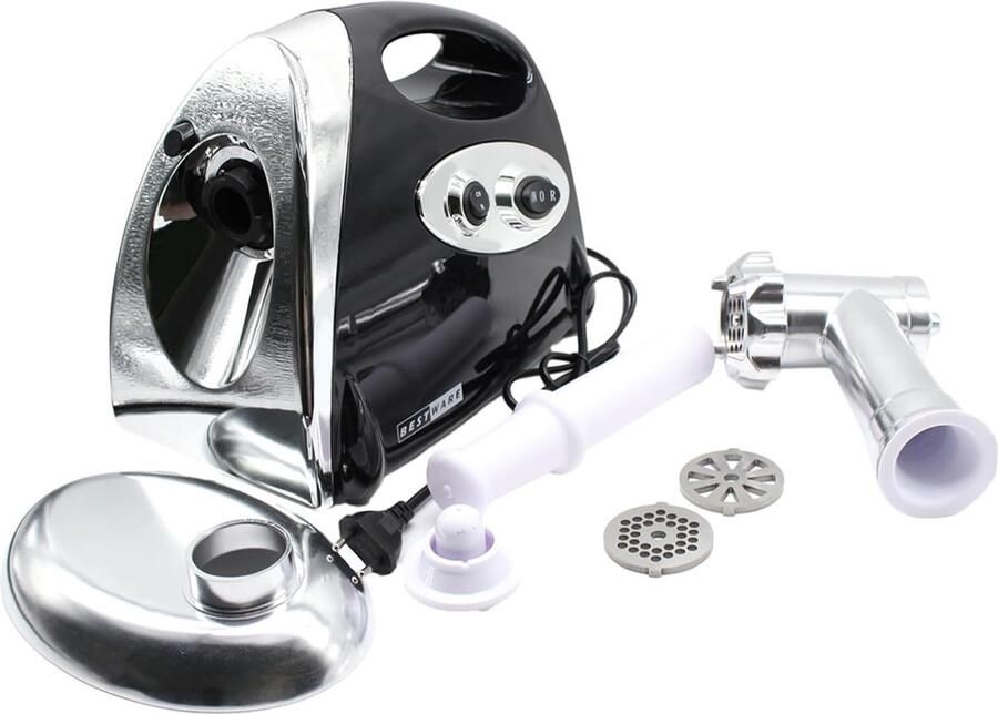 Elektrische Vleesmolen Keukenmachine Gehakt Worst Maken 2800 Watt Vermogen Roestvrij Staal Zwart