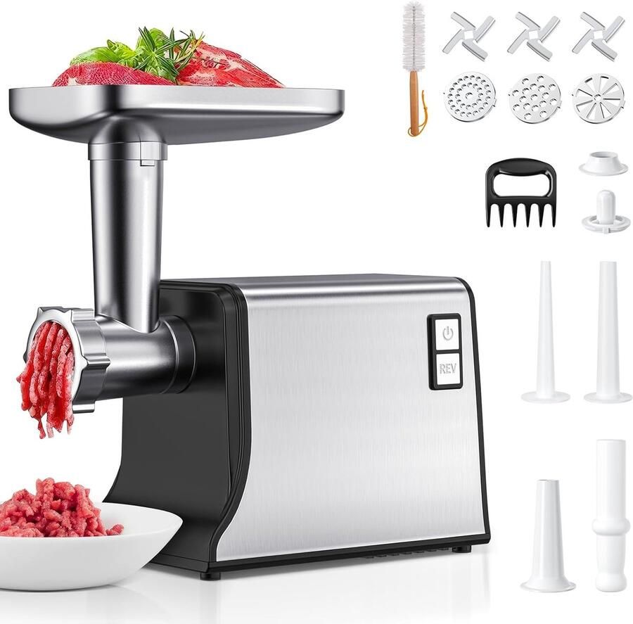 Elektrische Vleesmolen Keukenmachine Gehakt Zelf Gehakt Maken Roestvrijstalen Onderdelen 41x24x18 cm