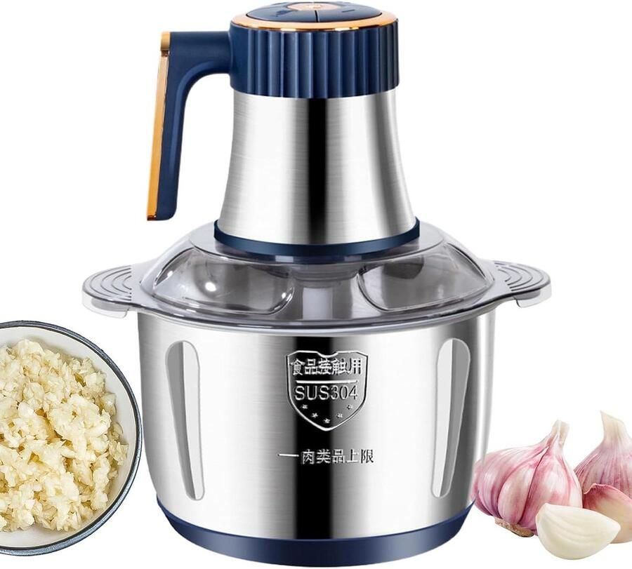 Elektrische Vleesmolen Keukenmachine Hakmolen Maaltijden Bereiden Roestvrijstalen Kom 5 Liter Zilver