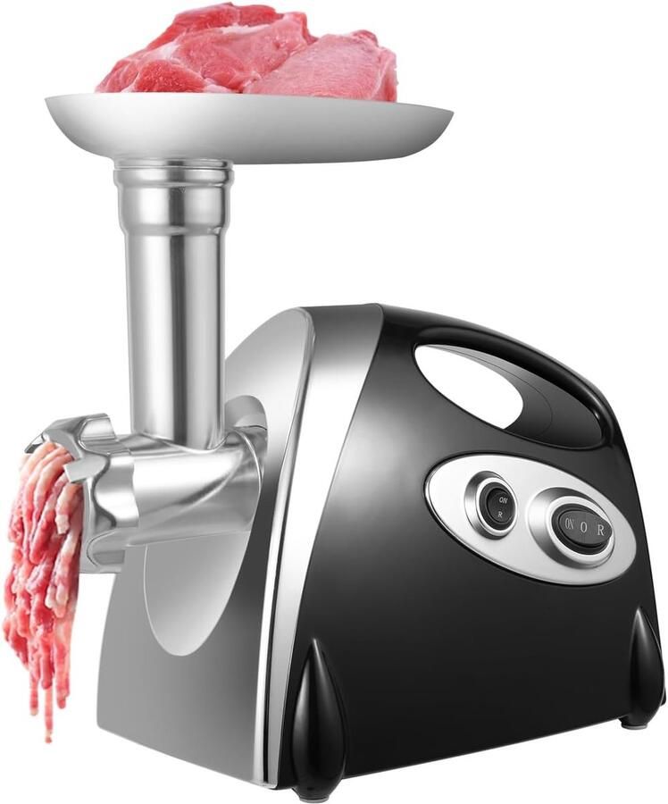 Elektrische Vleesmolen Keukenmachine Worstenmaker Snel Gehakt Maken Met 3 Maalplaten 2800W Vermogen Zwart