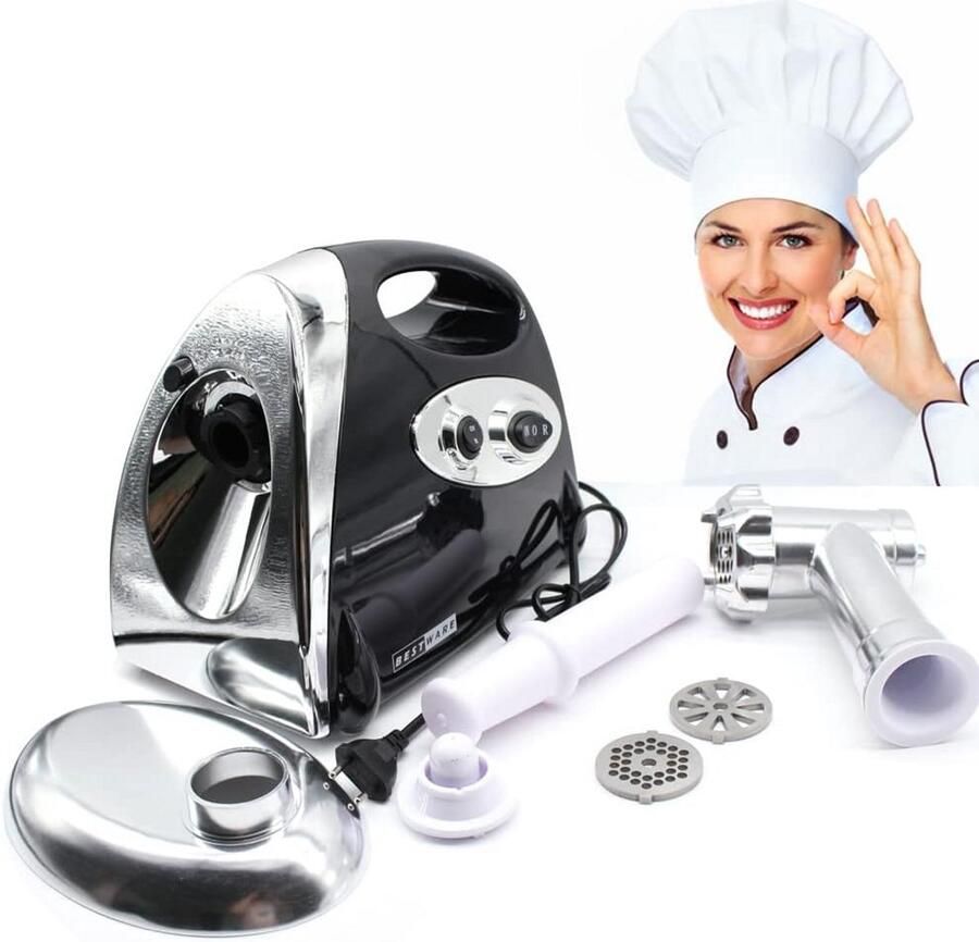 Elektrische Vleesmolen Keukenmachine Worstmaker Zelf Gehakt Maken Krachtige 2800W Motor Roestvrij Staal Groen