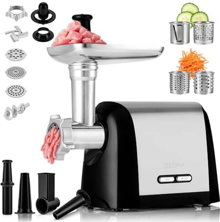 Elektrische Vleesmolen met 1900 W 3 kg min en Accessoires