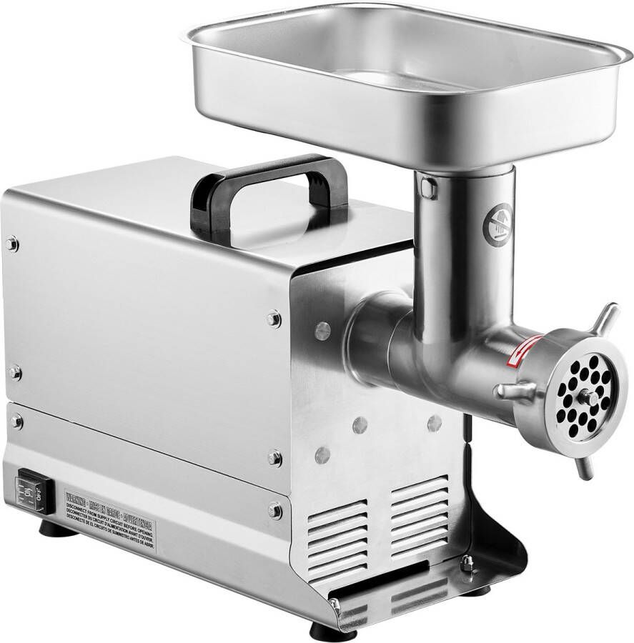 Elektrische Vleesmolen met een Capaciteit van 2 3 Kg Min CommerciëLe Roestvrijstalen Vleesmolen met Mes En Maalplaat Worstmachine voor Keukens Restaurants en Slagerijen