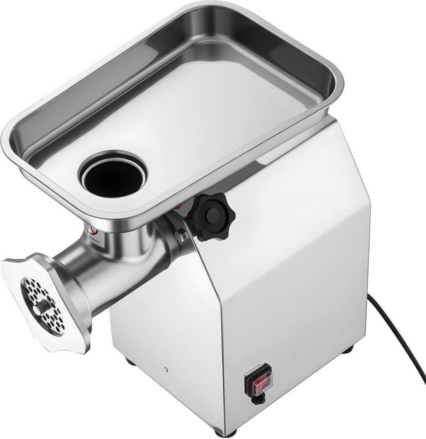 Elektrische vleesmolen met een capaciteit van 4 17 kg min krachtige tafelmodel vleesmolen van 1100 W met snijmes en maalplaat worstmachine van roestvrij staal voor professioneel gebruik