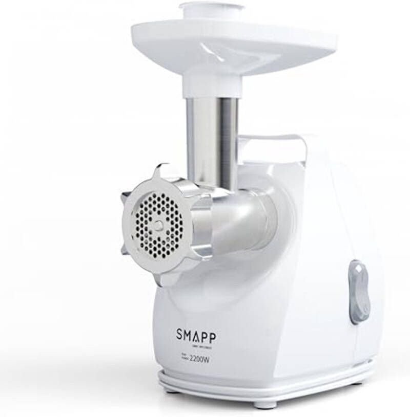 Elektrische vleesmolen met krachtige 2200W motor en 3 roestvrijstalen schijven