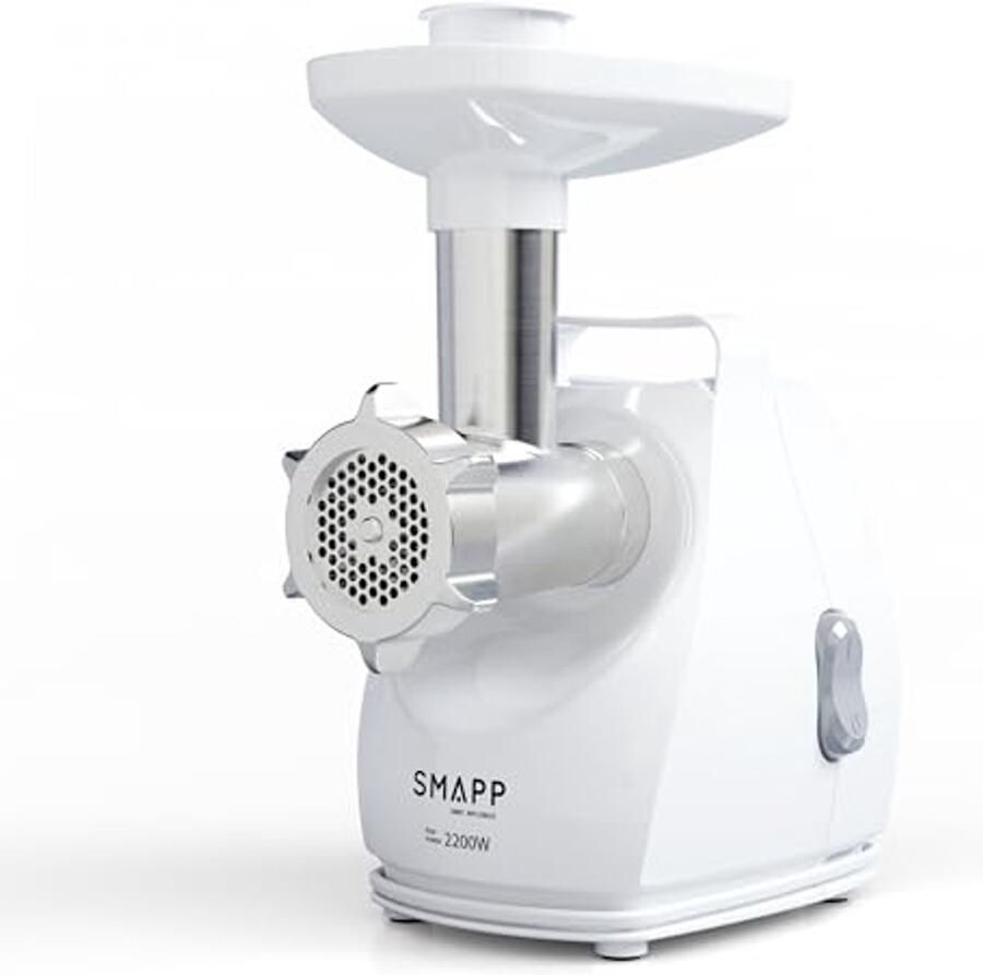 Elektrische vleesmolen met krachtige 2200W motor en 3 roestvrijstalen schijven