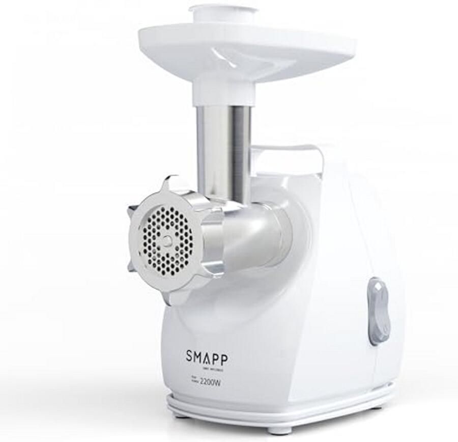 Elektrische vleesmolen met krachtige 2200W motor en 3 roestvrijstalen schijven