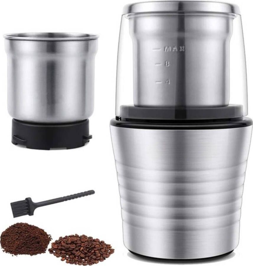 Elektrische Vleesmolen Professioneel Grijs RVS 2 Snelheden 2L Capaciteit Compact en Duurzaam