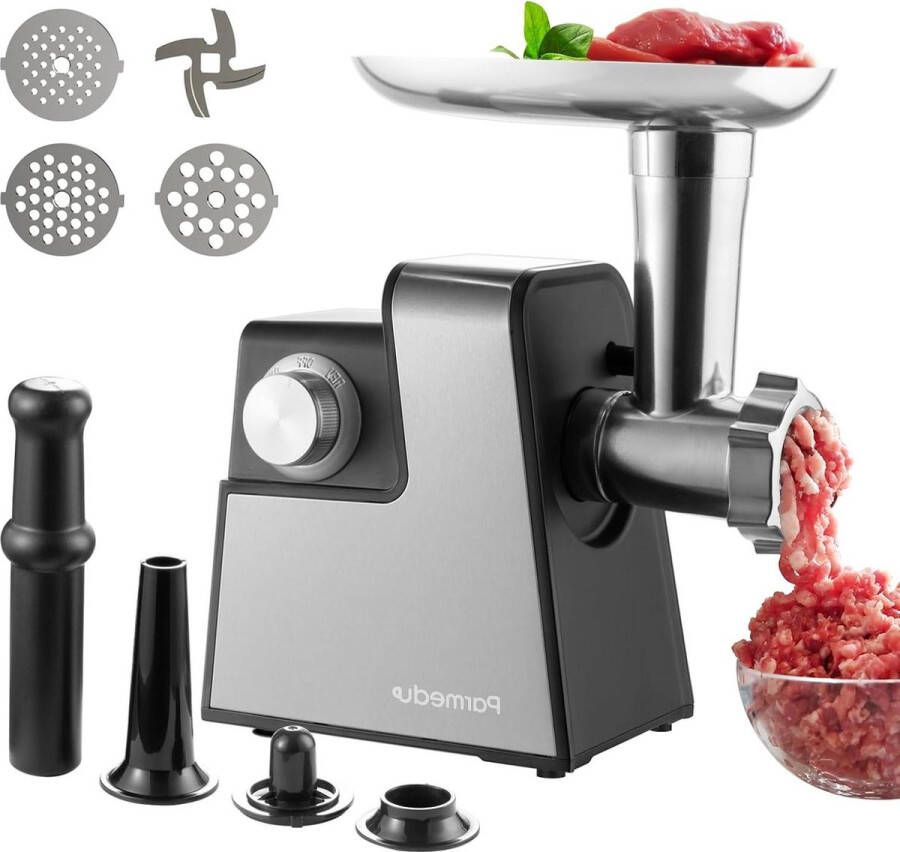 Elektrische vleesmolen voor thuisgebruik compacte roestvrij stalen vleesmolen met 3 platen lemmet worstvuller kibbeh maker gehaktmachine met zoekwoorden vleesmachine gehakt machine. Vleesmolen