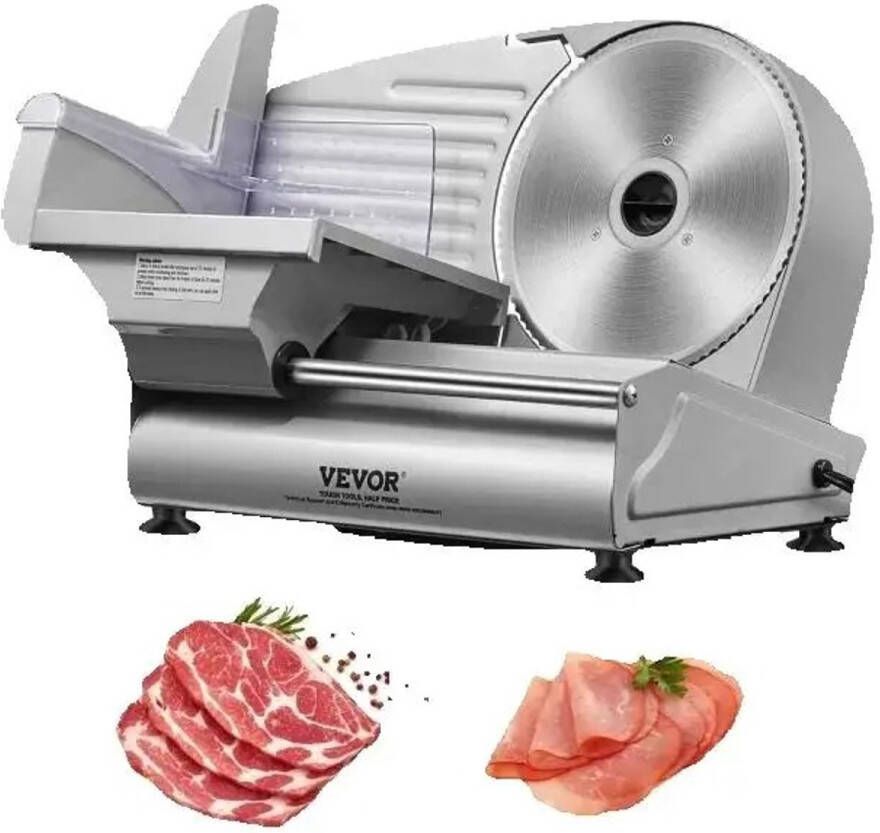 Elektrische Vleessnijder 7 5 inch SUS420 RVS Mes Deli Food Cutter Instelbare Dikte 0-15mm 180W Motor Snel & Veilig Voor Vlees Kaas Brood & Groenten Compact & Huishoudelijk Gebruik