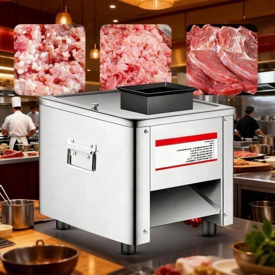 Elektrische Vleessnijmachine Vlees Snijmachine Keuken Professioneel Vlees Snijden 850W Pure Koperen Motor 200 Kg U Zilver