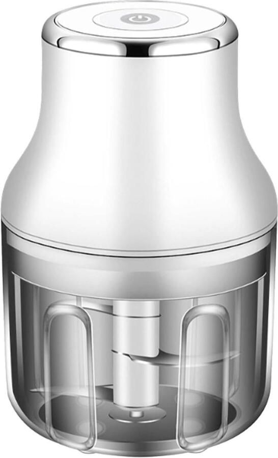 Elektrische Voedselhakker Keukenmachine Mini Snel Ingrediënten Snijden Oplaadbaar Draadloos Gebruik 250 ml Wit