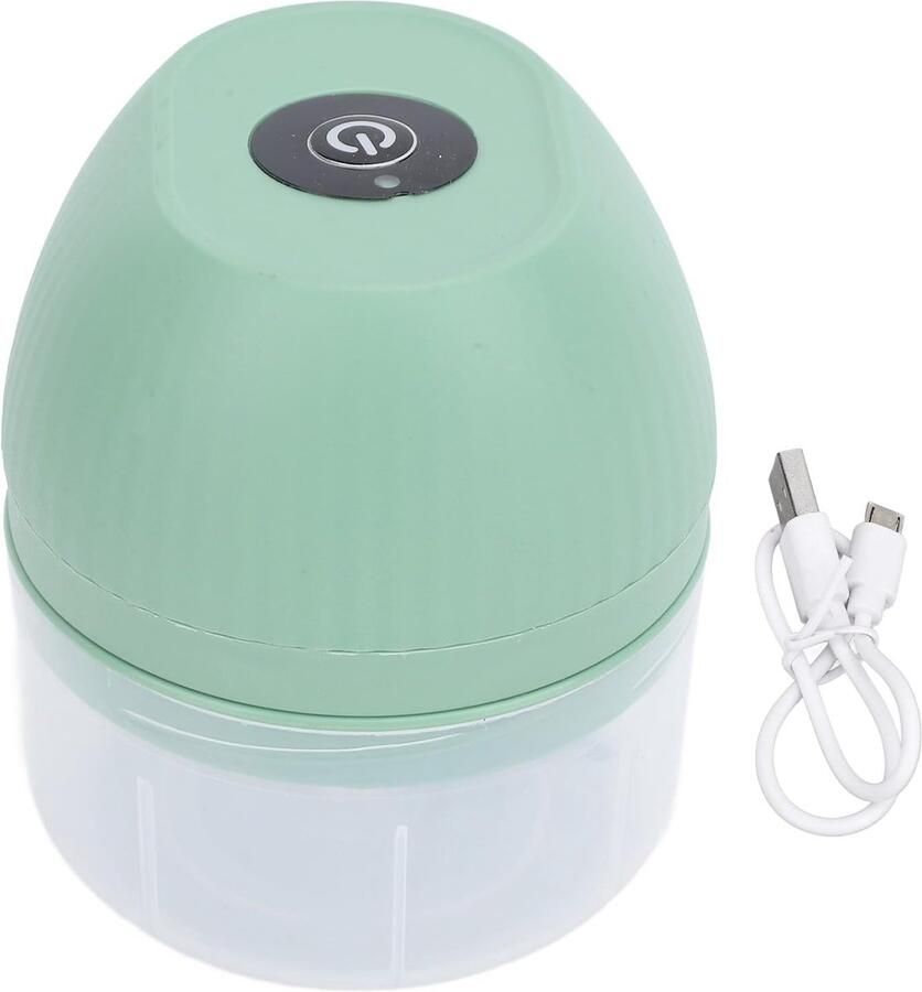 Elektrische Voedselhakker Mini Blender Snel Ingrediënten Snijden Draadloos Oplaadbaar 250 ml Capaciteit Groen