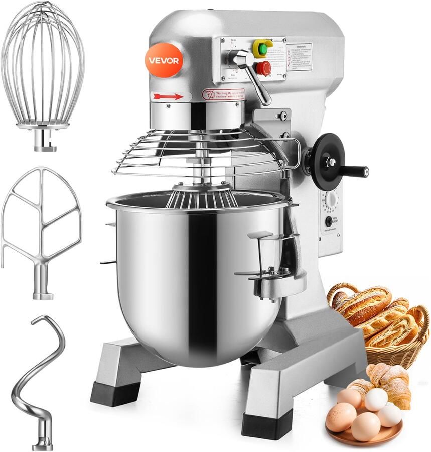 Elektrische Voedselmixer 30l Standmixer 1100W Deegmixer Maker 220V Verstelbare Commerciële Mixer Grinder voor Keuken En Professioneel Gebruik