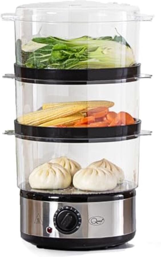 Elektrische Voedselstomer met 3 Niveaus en 7 2 Liter Gezond Koken van Groenten Vlees en Vis