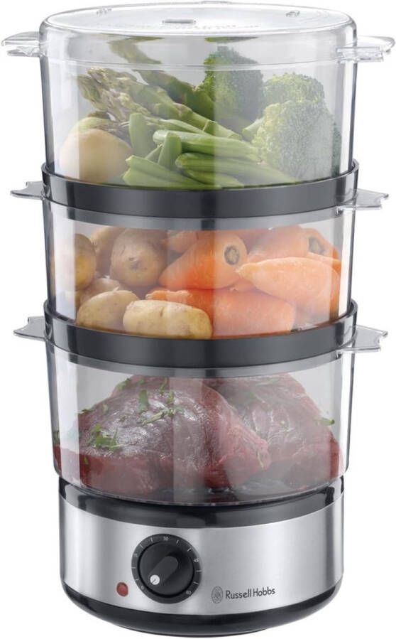 Elektrische voedselstomer met 3 niveaus en 7 liter capaciteit Gezond eten bereiden