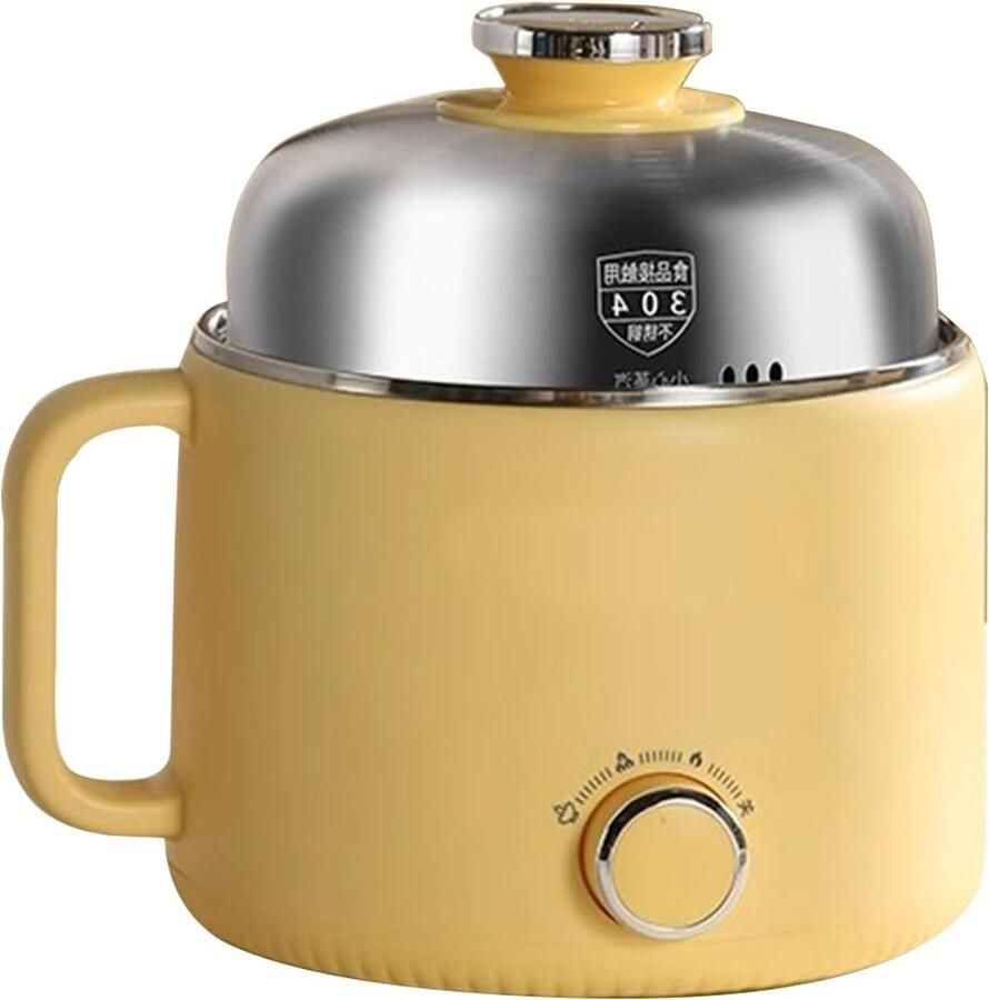 Elektrische Voedselstomer Mini Hot Pot Gezond Koken Antiaanbaklaag 15 liter Geel