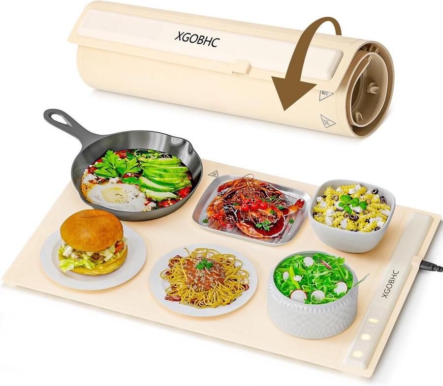 Elektrische Voedselwarmer Buffet Verwarmingsmat met 3 standen en Snelle Opwarming