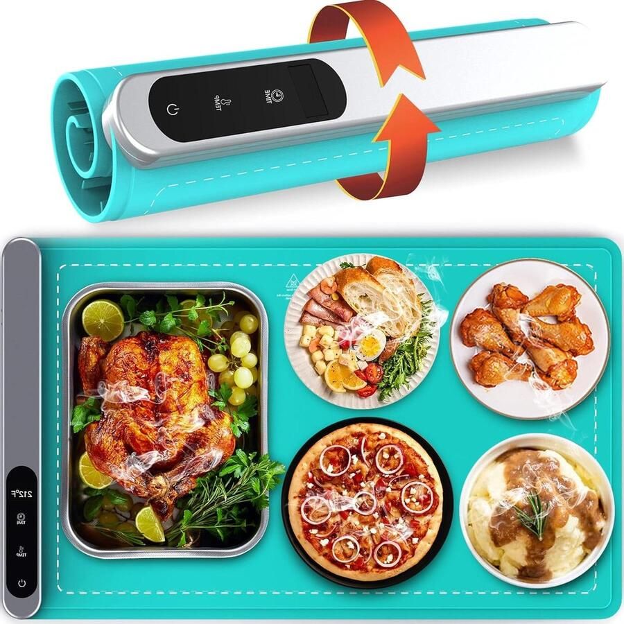 Elektrische Voedselwarmer Verwarming Plaat Eten Warm Houden Volledige Oppervlakte Verwarming 60 x 37 cm Zwart