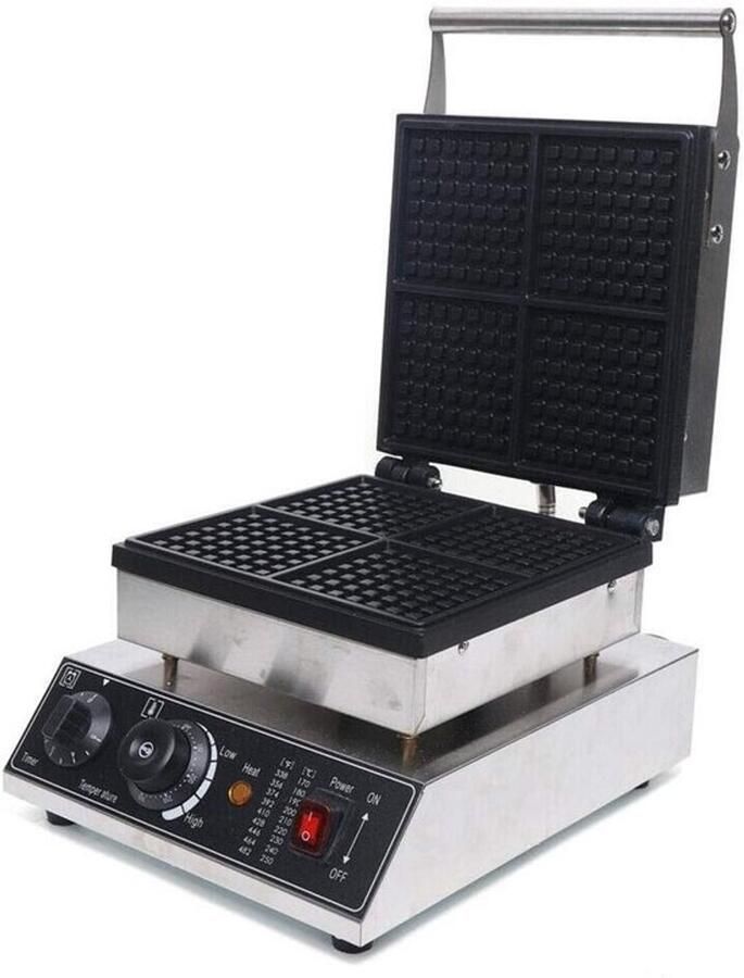 Elektrische Wafelijzer voor 2 Wafels Antiaanbaklaag Voor Wafels Donuts en Sandwiches