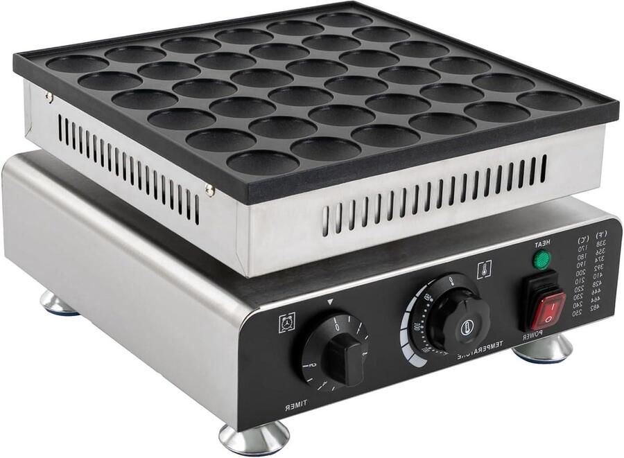 Elektrische Wafelmaker Pannenkoekenbakker Snelle Snacks Maken 36 Gaten Capaciteit 33 x 32 x 20 cm