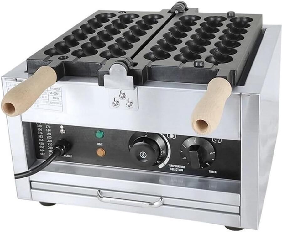 Elektrische Wafelmaker Wafelmachine Bakker Snacks Maken 3 Rooster Spiesjes 40x20mm Bal