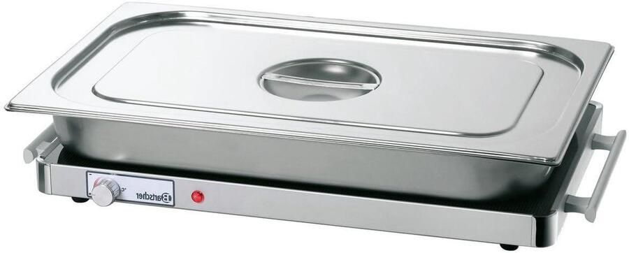 Elektrische Warmhoudplaat Gastronorm Plaat Eten Warm Houden Traploze Temperatuurregeling 57 x 30 cm Zilver