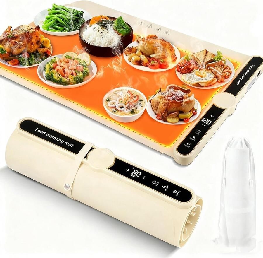 Elektrische Warmhoudplaat met Instelbare Temperatuur voor Buffet en Thuisgebruik