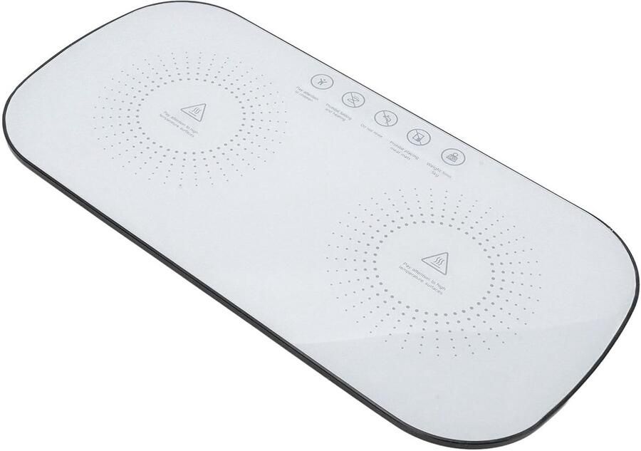 Elektrische Warmhoudplaat Voedselverwarmer Buffet Warm Houden 5 Temperatuurstanden 38 x 20 cm Beige