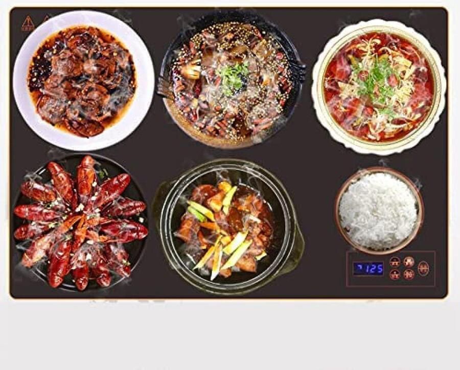 Elektrische warmhoudplaat Voedselwarmer tablet Buffet en catering Instelbare temperatuur 60x40 cm